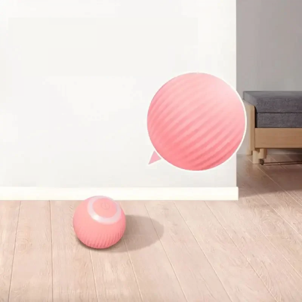 Balle roulante interactive pour chat