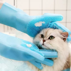Gants de toilettage pour chat
